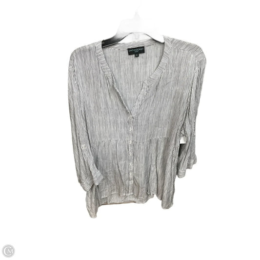 Blouse 3/4 Sleeve By Cynthia Rowley In Striped Pattern, Size: 2x