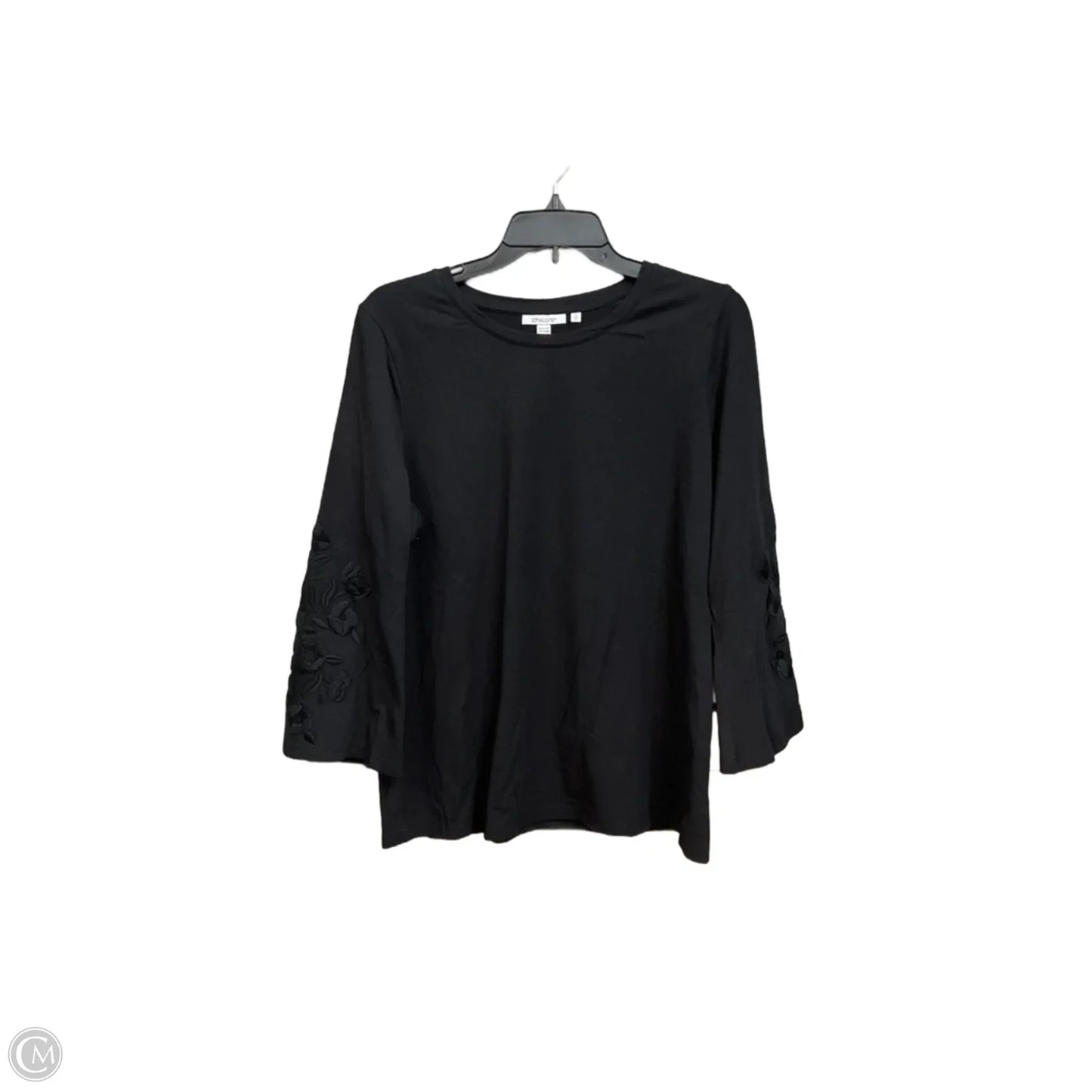 Top Long Sleeve Basic By Chicos In Black, Size: L