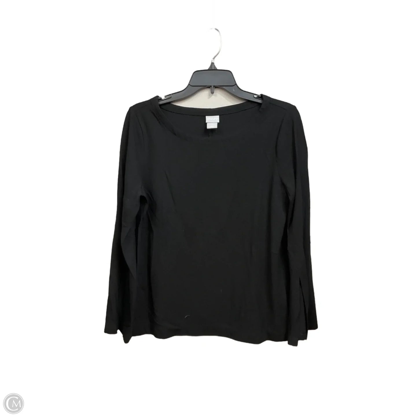 Top Long Sleeve Basic By Chicos In Black, Size: M