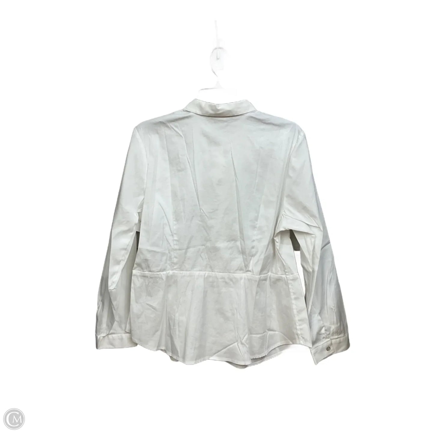 Blouse Long Sleeve By Chicos In White, Size: L