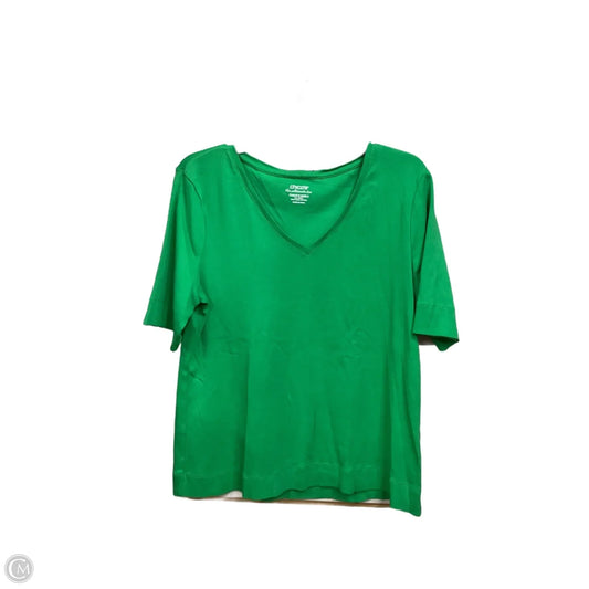 Top Short Sleeve Basic By Chicos In Green, Size: L