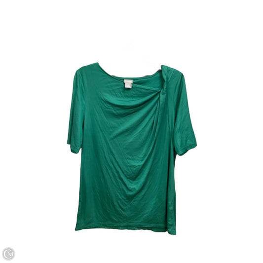 Top Short Sleeve Basic By Chicos In Green, Size: L
