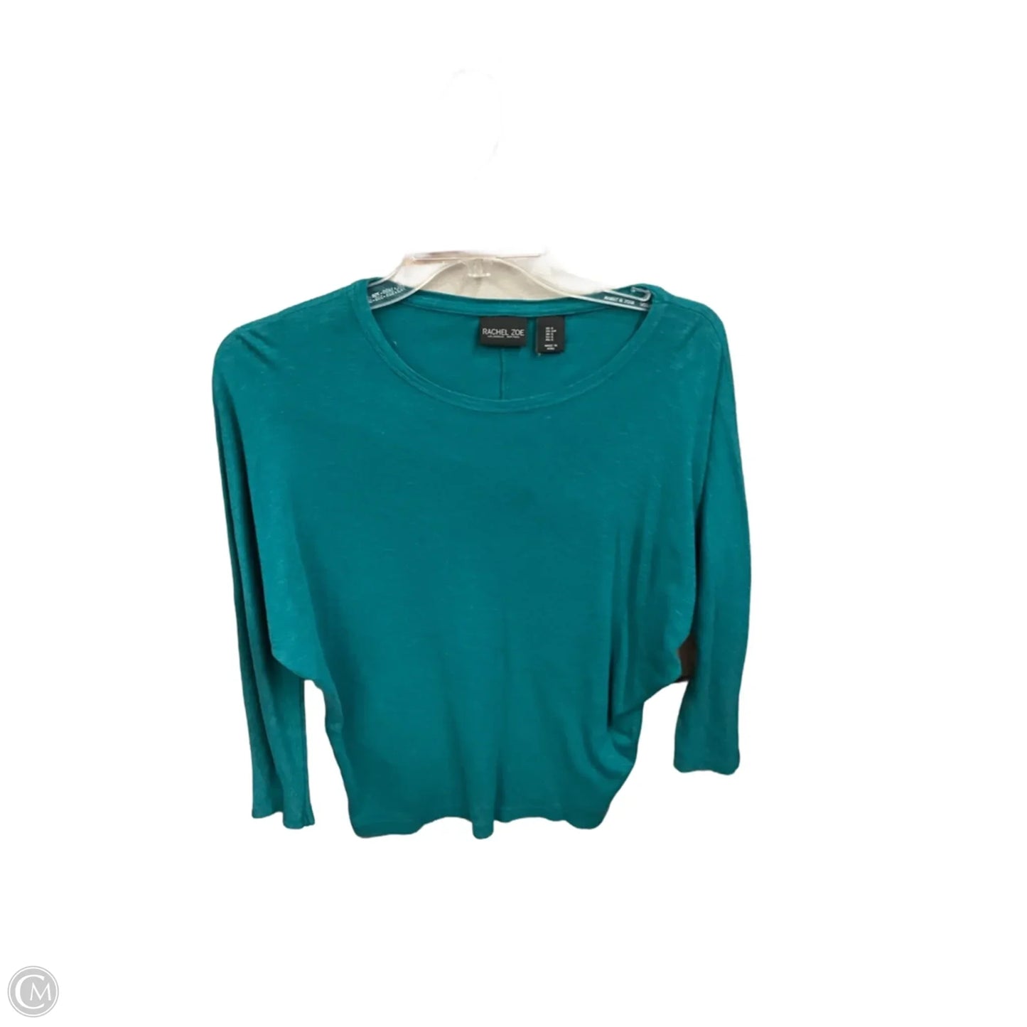 Top 3/4 Sleeve Basic By Rachel Zoe In Teal, Size: S