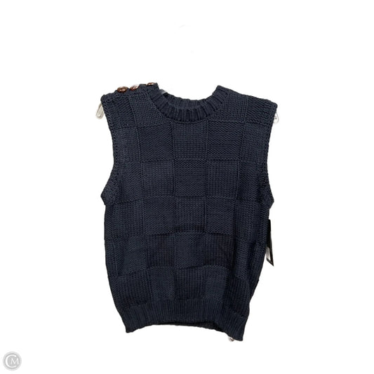 Vest Sweater By Clothes Mentor In Navy, Size: S