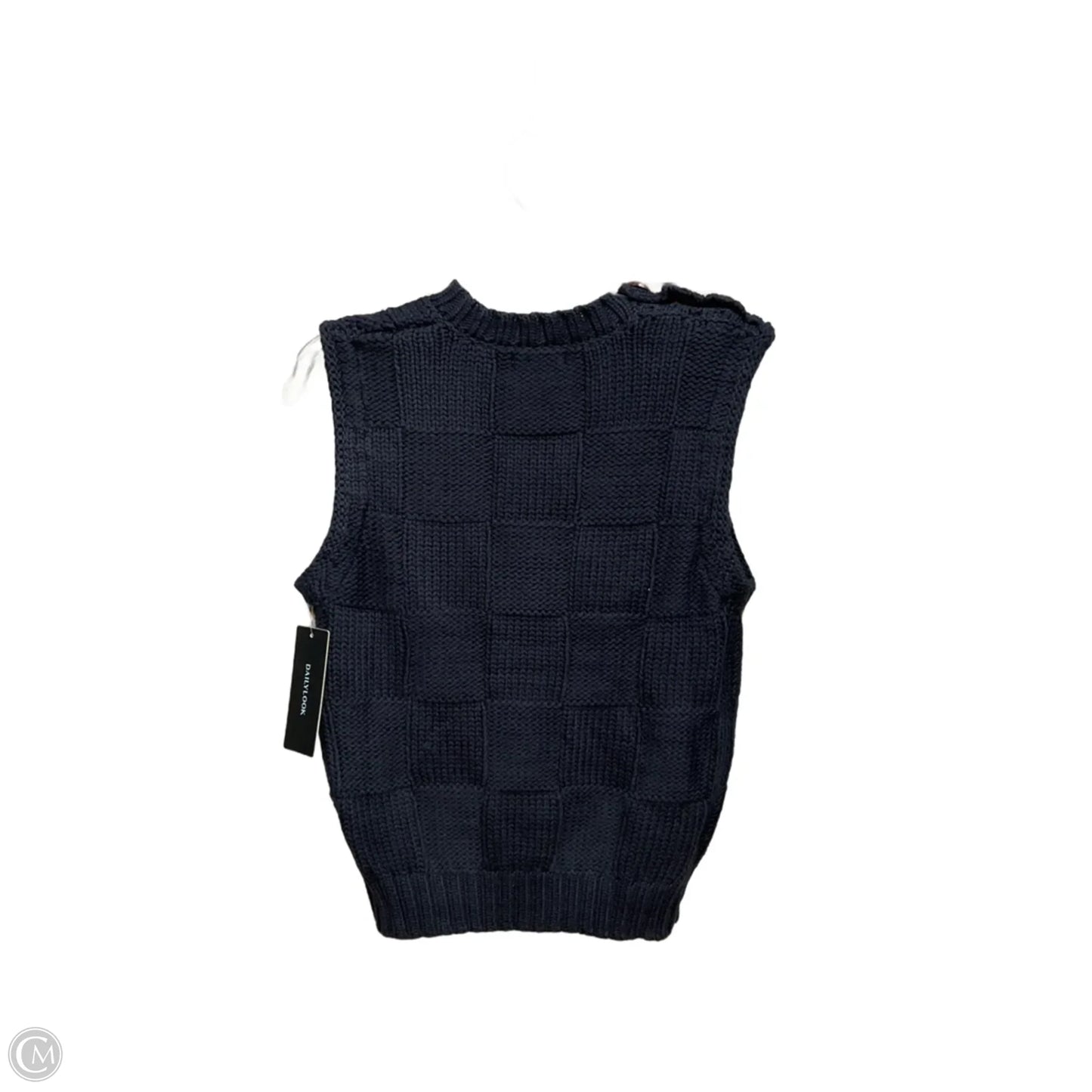 Vest Sweater By Clothes Mentor In Navy, Size: S