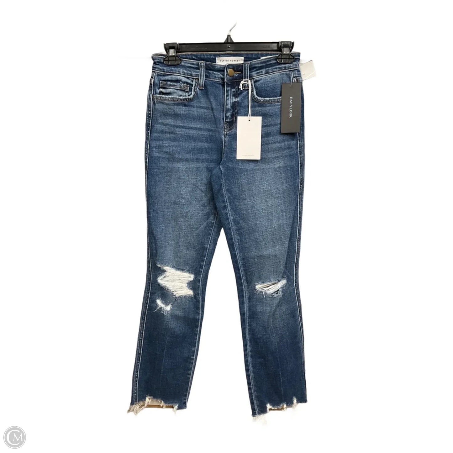 Jeans Cropped By Flying Monkey In Blue Denim, Size: 0