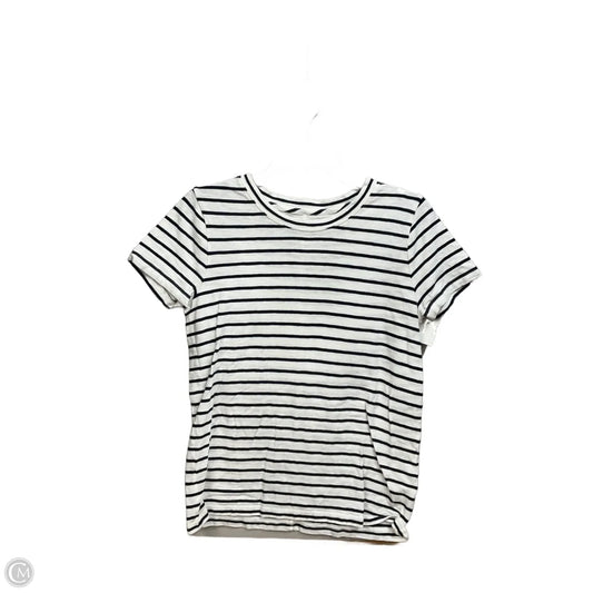 Top Short Sleeve Basic By J. Crew In Striped Pattern, Size: S