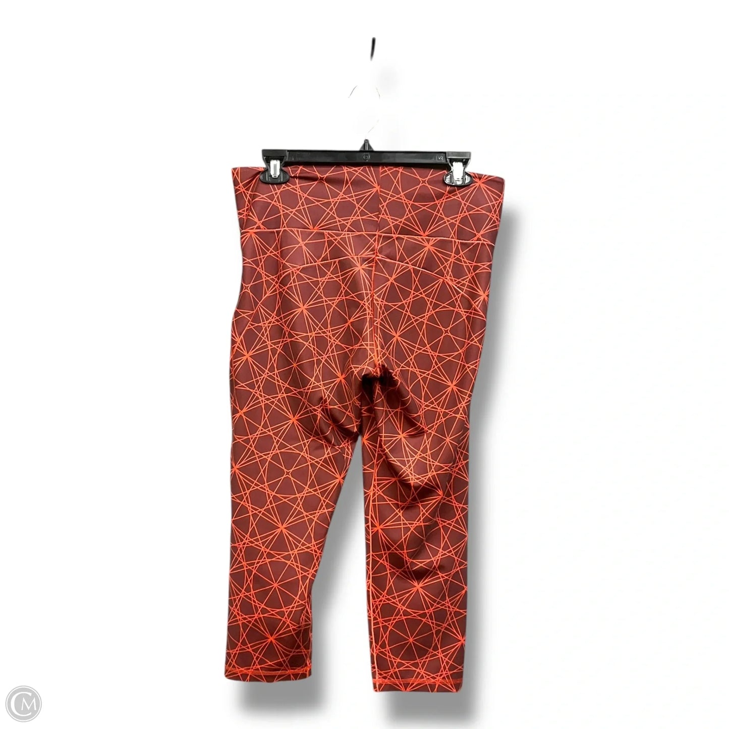 Athletic Capris By Adidas In Brown & Orange, Size: L