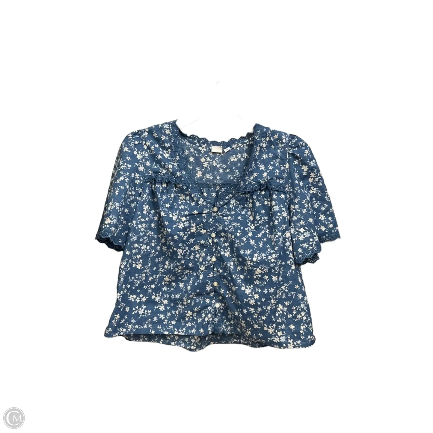 Top Short Sleeve By Gap In Floral Print, Size: Xs