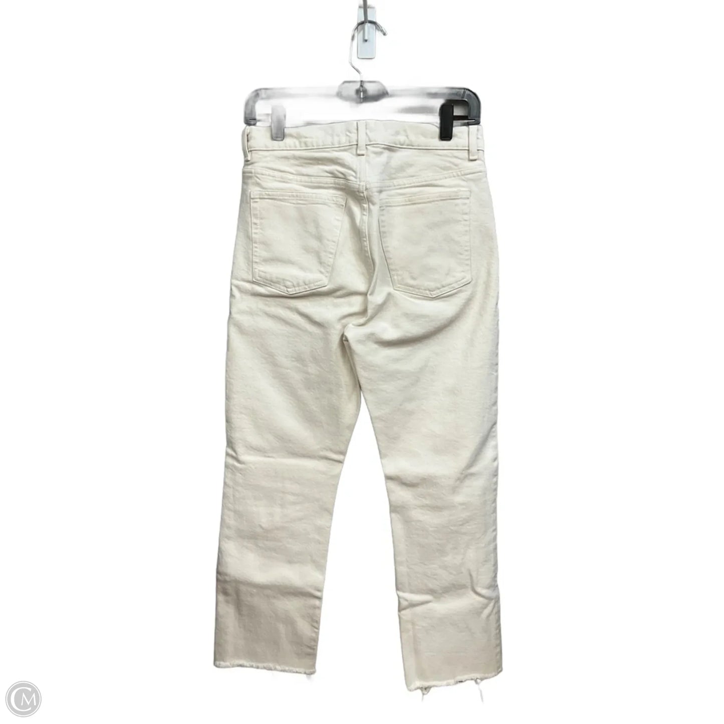 Jeans Cropped By Clothes Mentor In Cream Denim, Size: 4