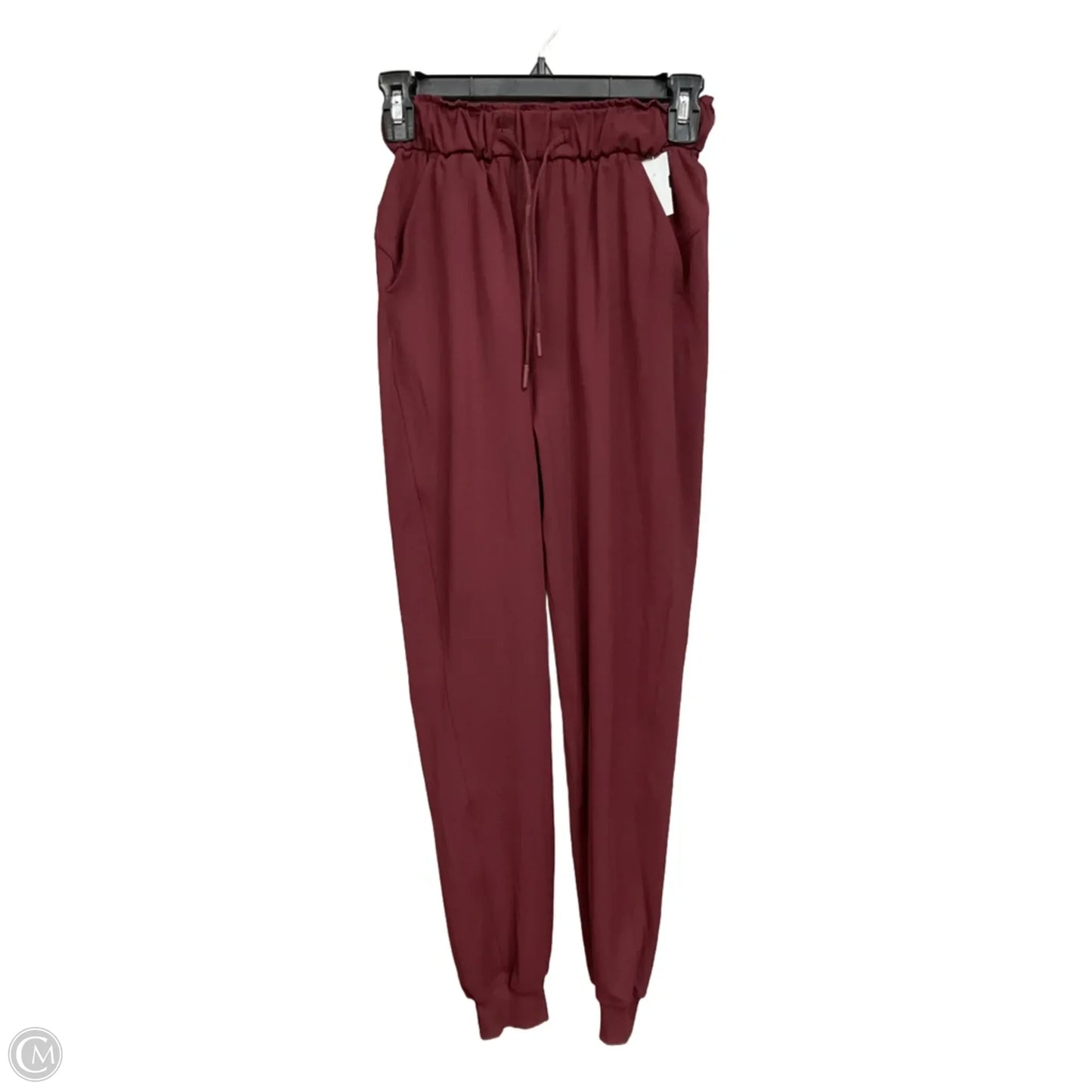 Athletic Pants By Lululemon In Maroon, Size: 0