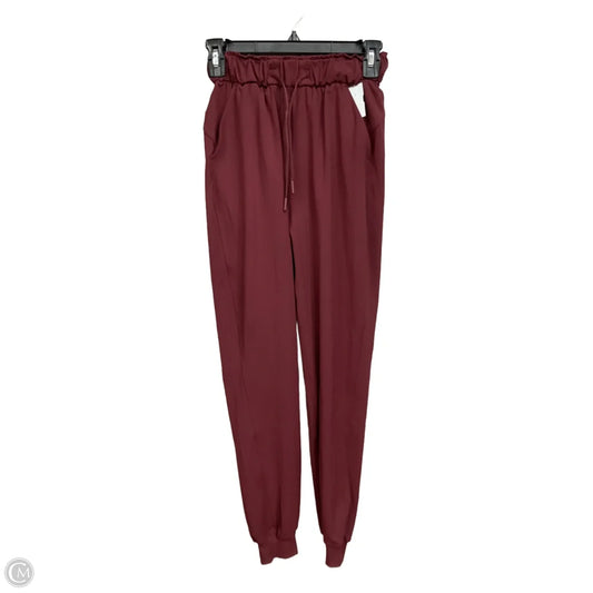 Athletic Pants By Lululemon In Maroon, Size: 0