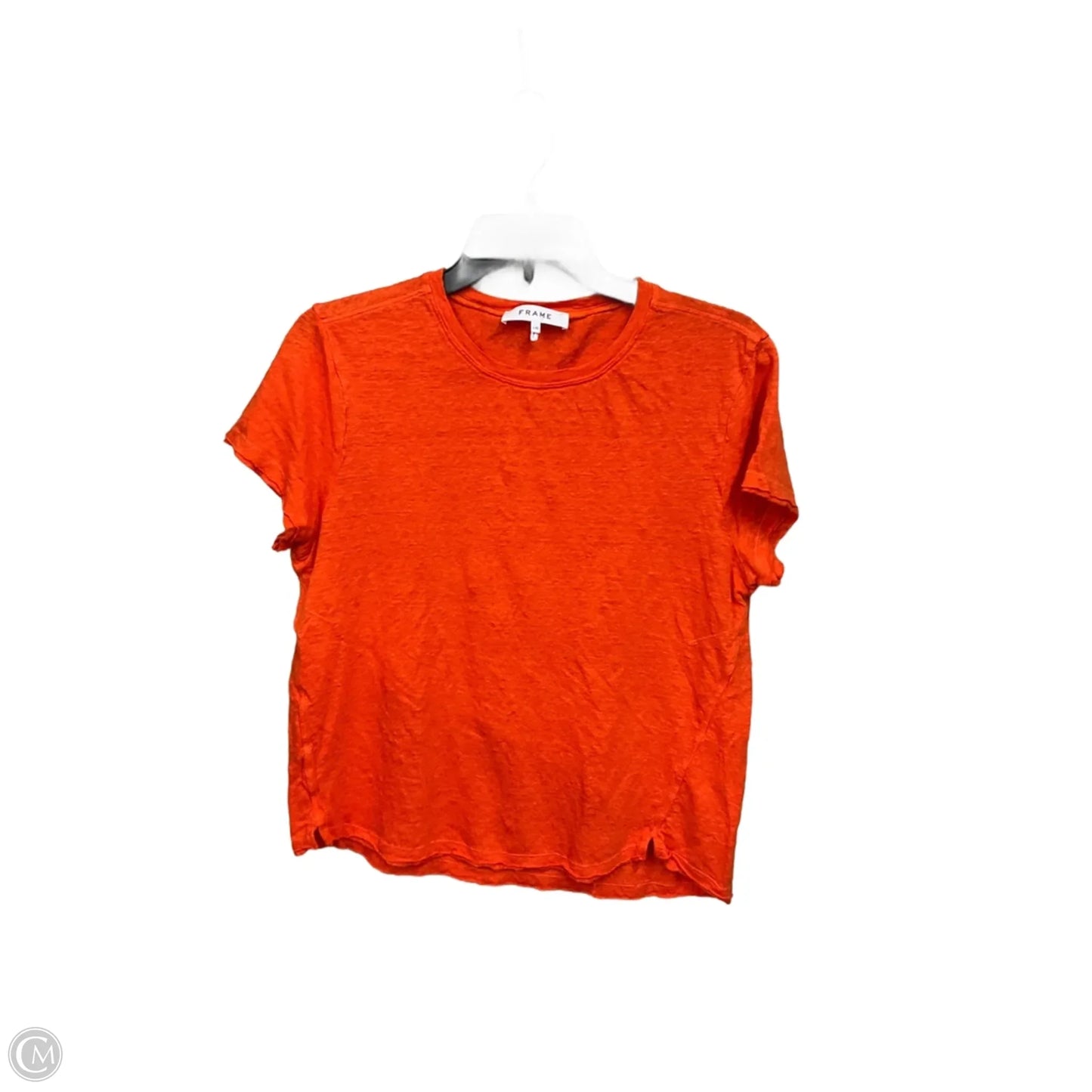 Top Short Sleeve Basic By Frame In Orange, Size: L