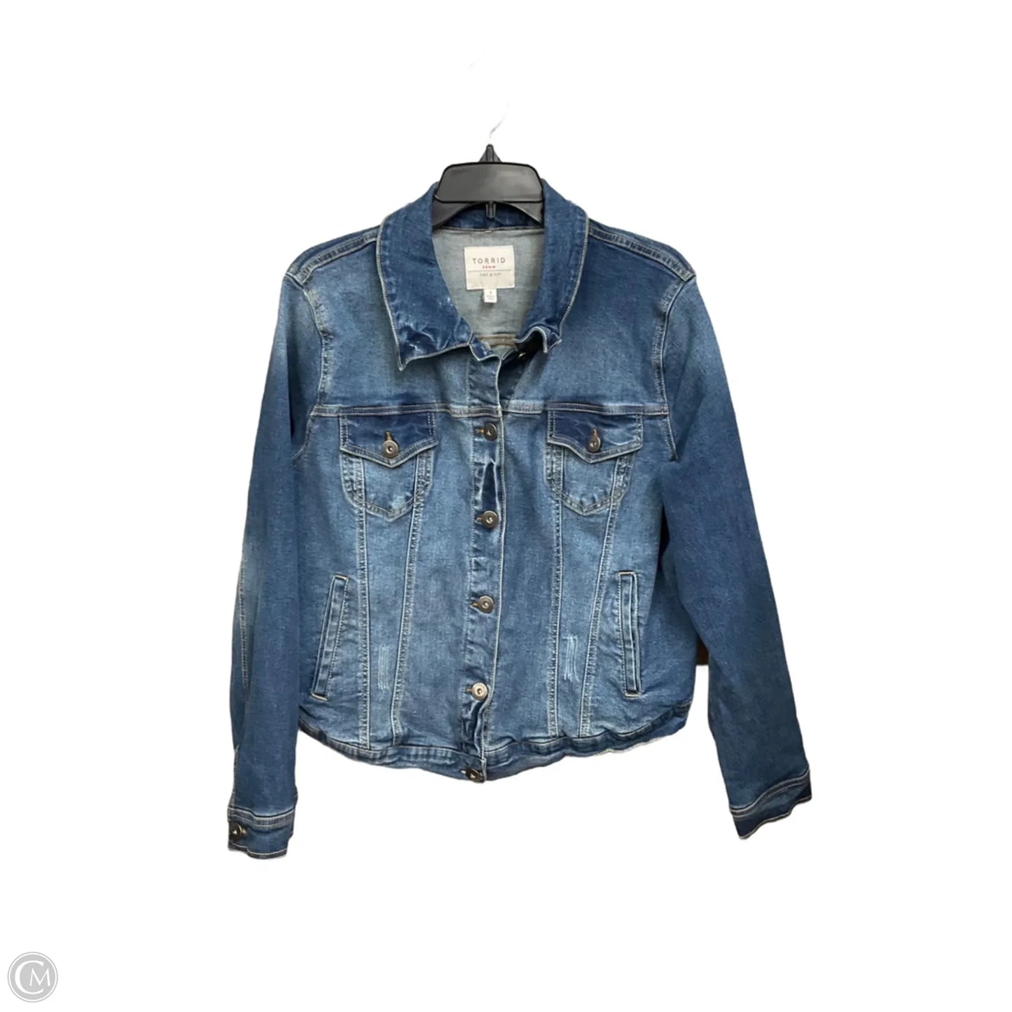 Jacket Denim By Torrid In Blue Denim, Size: 1x