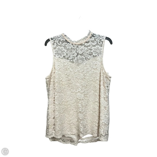Top Sleeveless Basic By Apt 9 In Ivory, Size: Xl