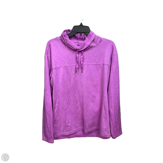 Athletic Top Long Sleeve Collar By Apana In Purple, Size: Xl