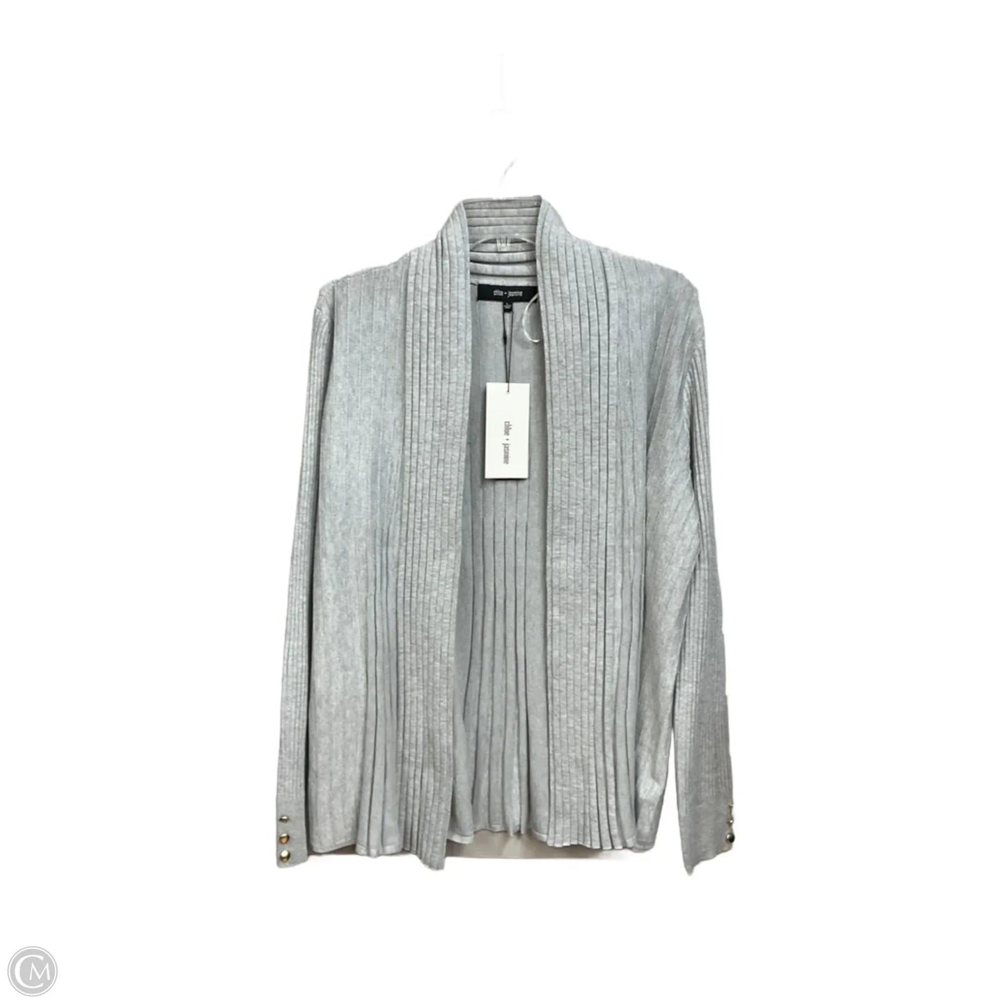 Cardigan By Clothes Mentor In Grey, Size: L