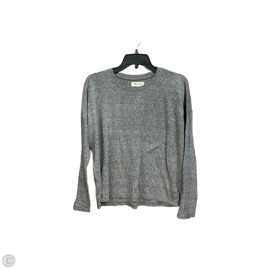 Top Long Sleeve Basic By Madewell In Grey, Size: M
