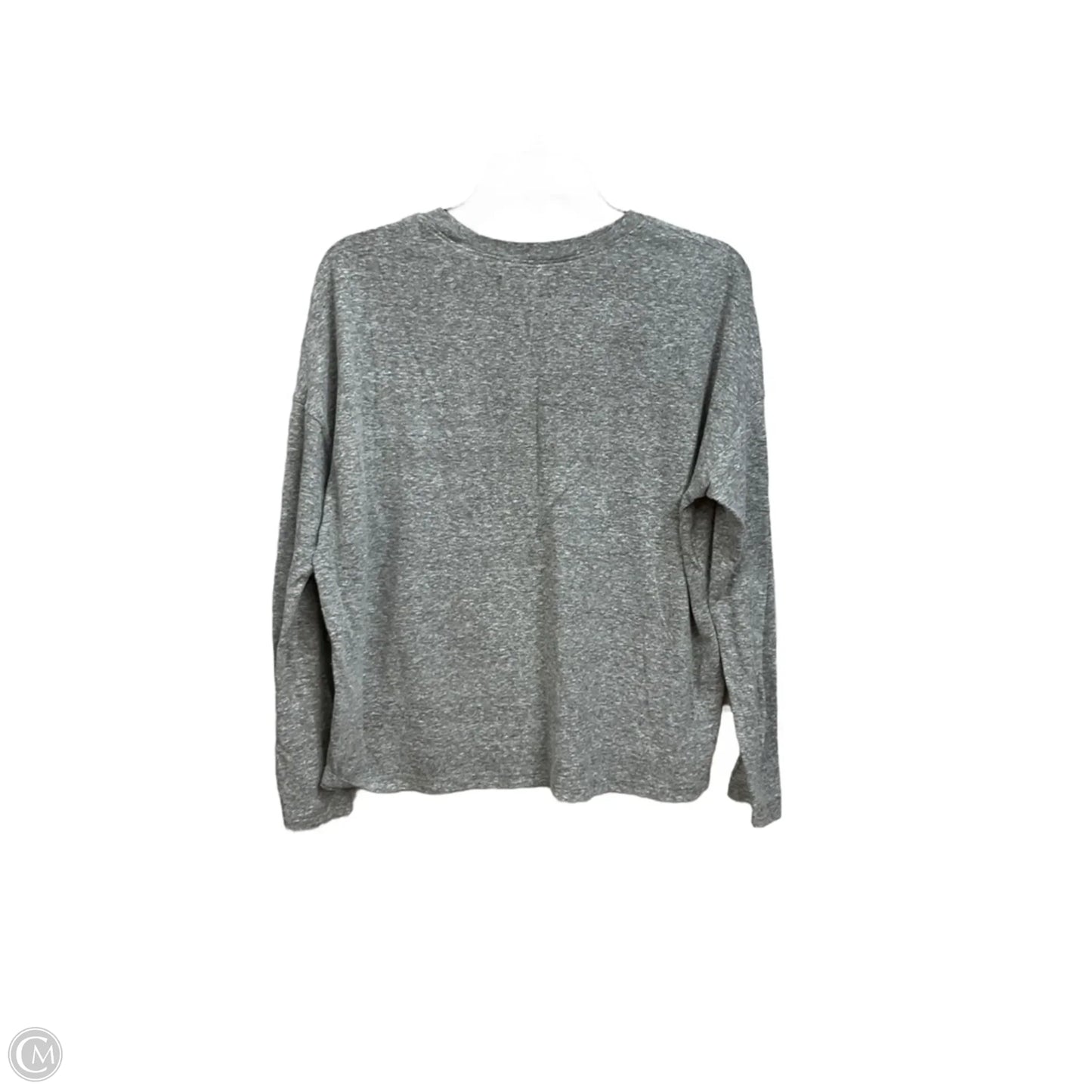 Top Long Sleeve Basic By Madewell In Grey, Size: M