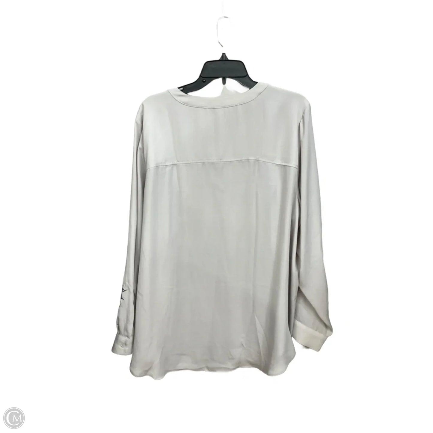 Blouse Long Sleeve By Simply Vera In Grey, Size: 2x