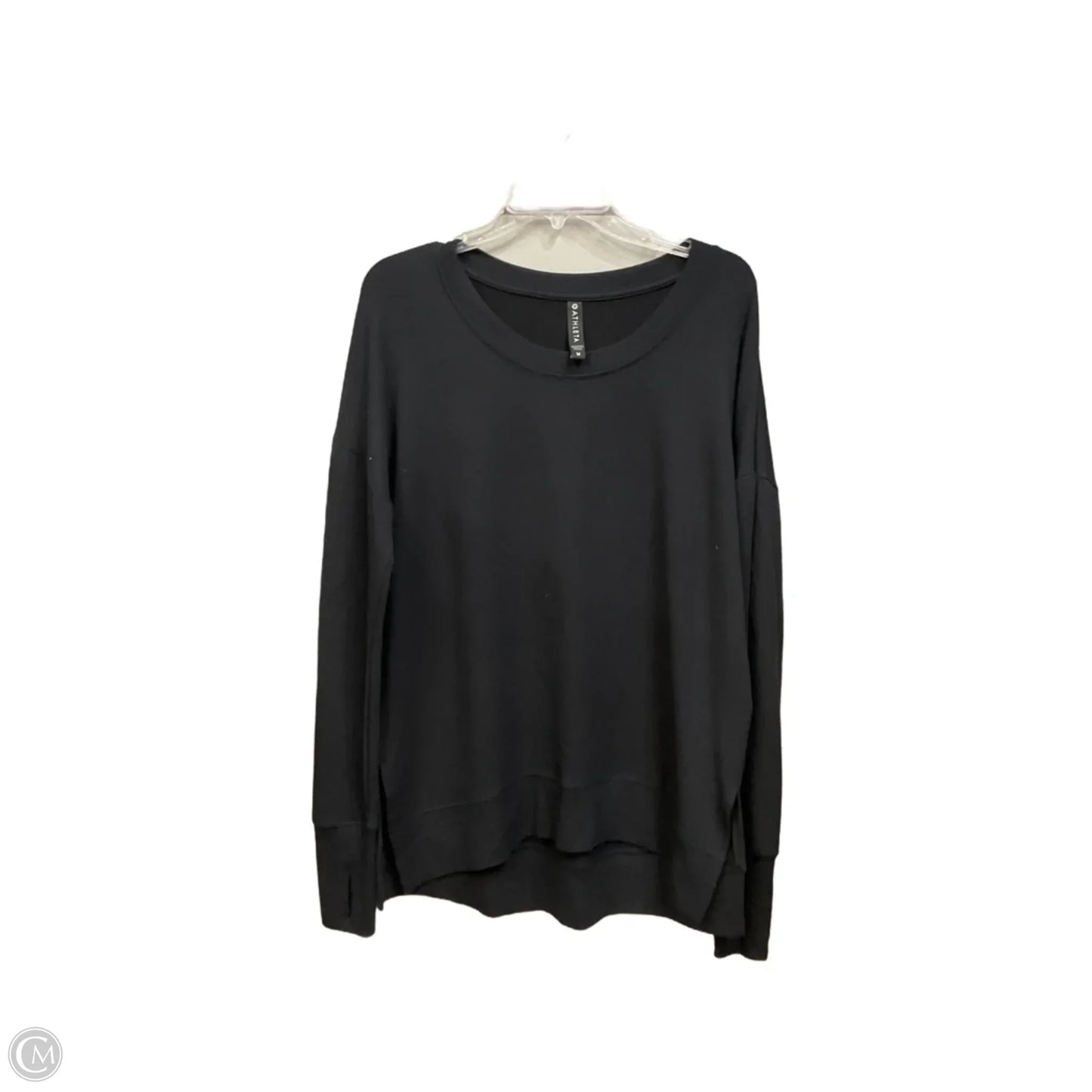 Sweatshirt Crewneck By Athleta In Black, Size: M