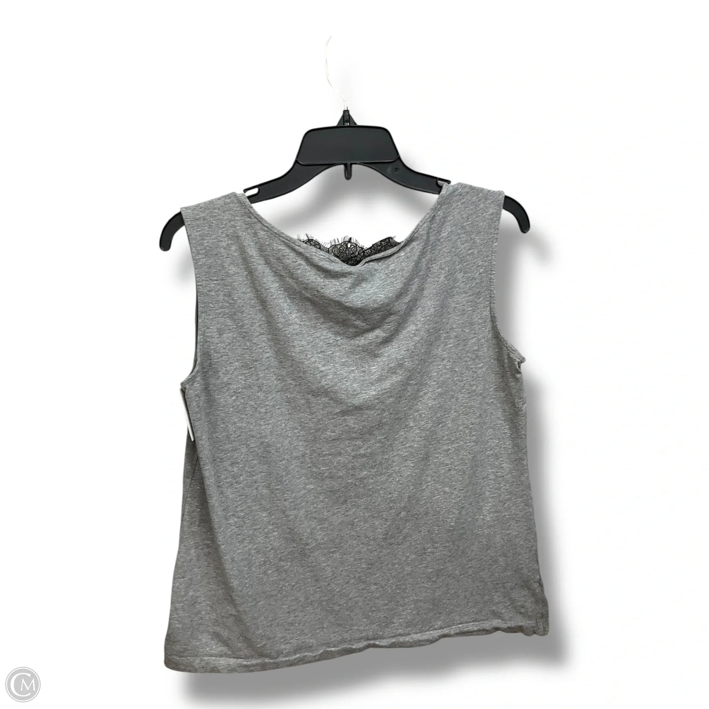 Top Sleeveless By Cabi In Black & Grey, Size: M