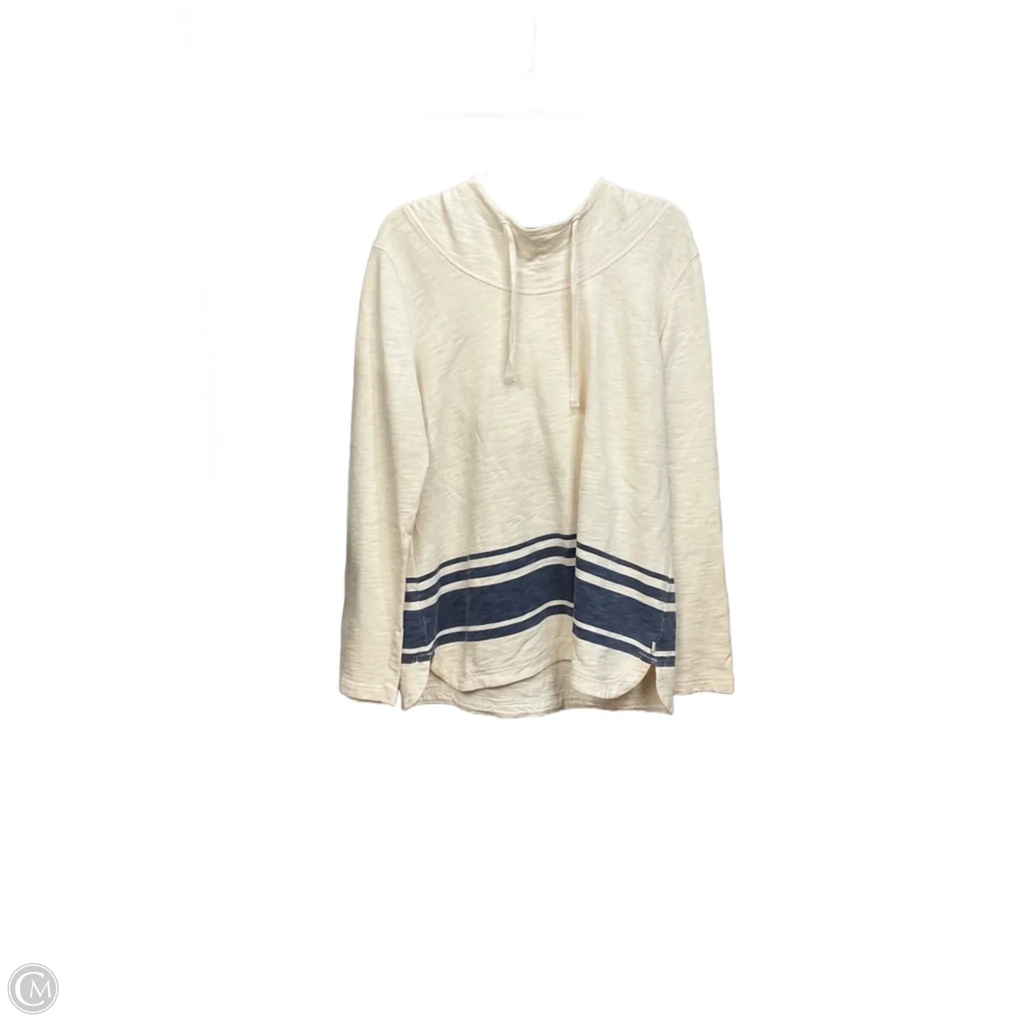 Sweatshirt Hoodie By Eddie Bauer In Cream, Size: Xl