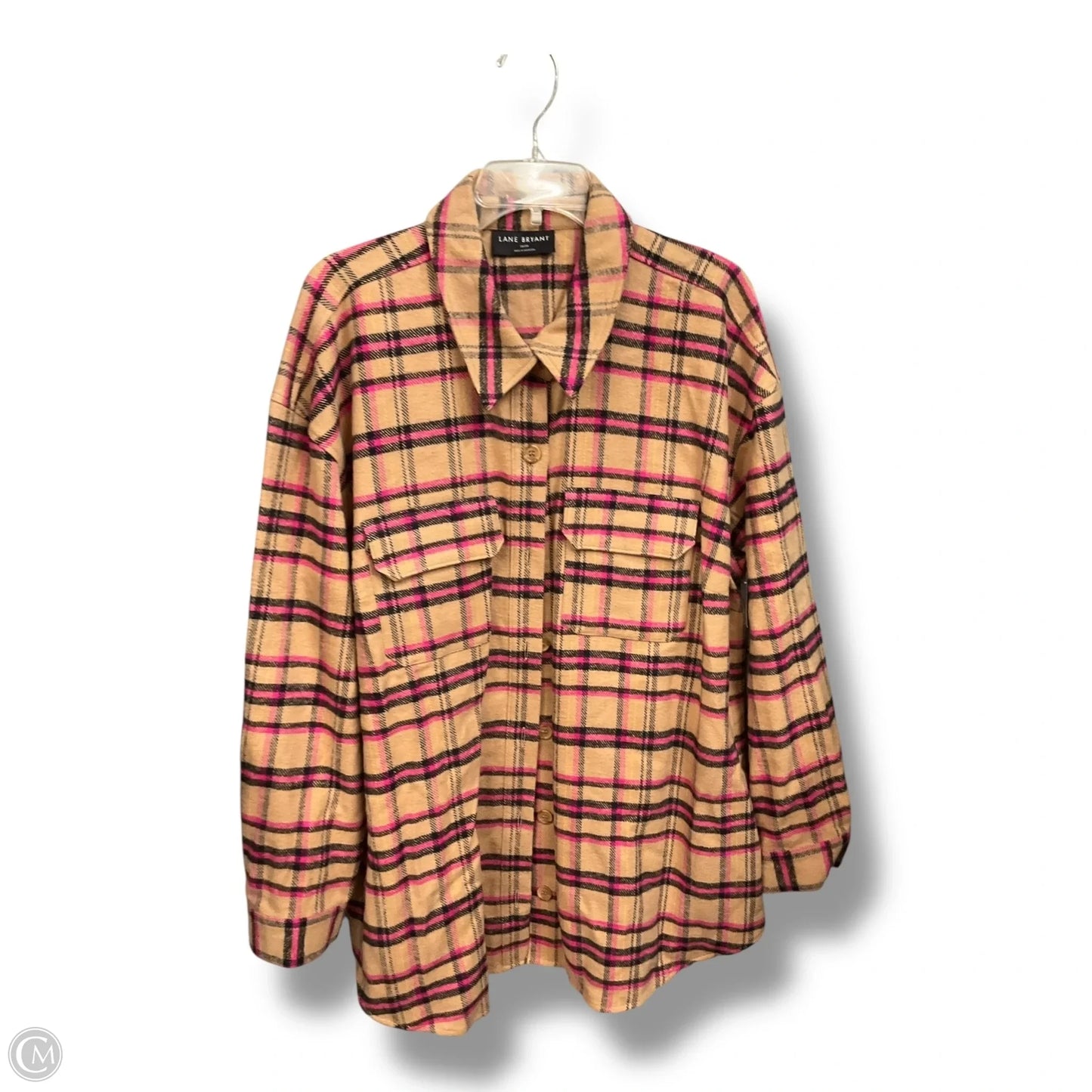 Jacket Shirt By Lane Bryant In Plaid Pattern, Size: 2x