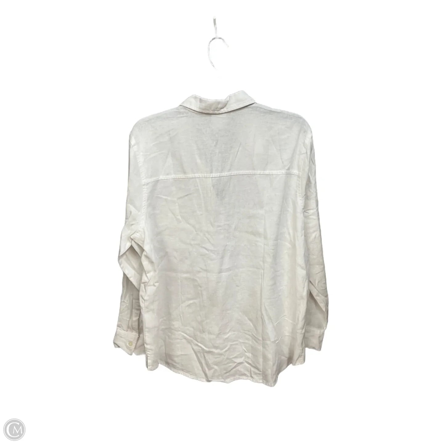 Blouse Long Sleeve By Gap In White, Size: Xl