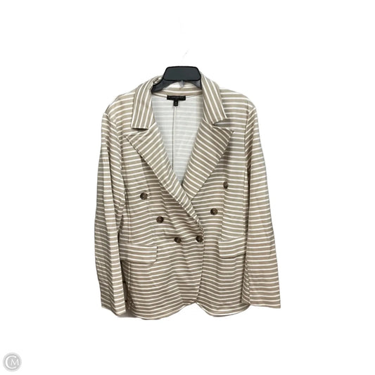 Blazer By Banana Republic In Tan & White, Size: Xl