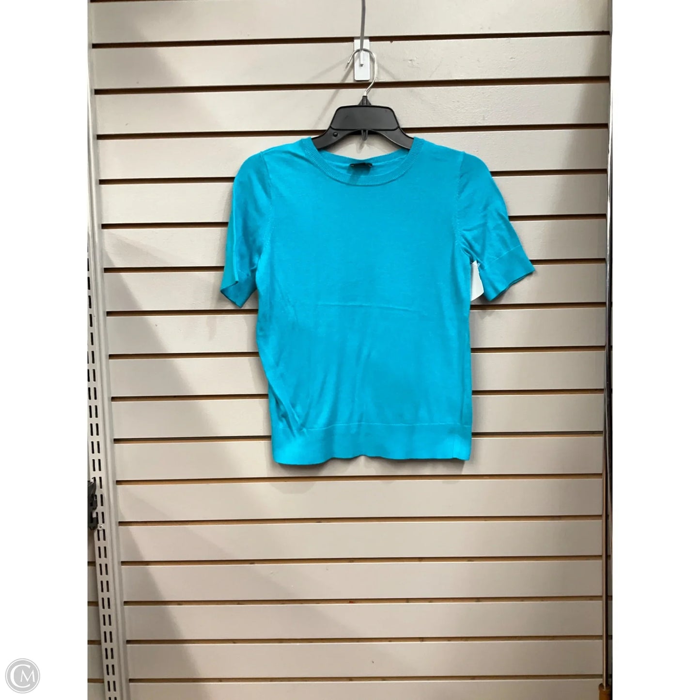 Top Short Sleeve Basic By Ann Taylor In Teal, Size: S