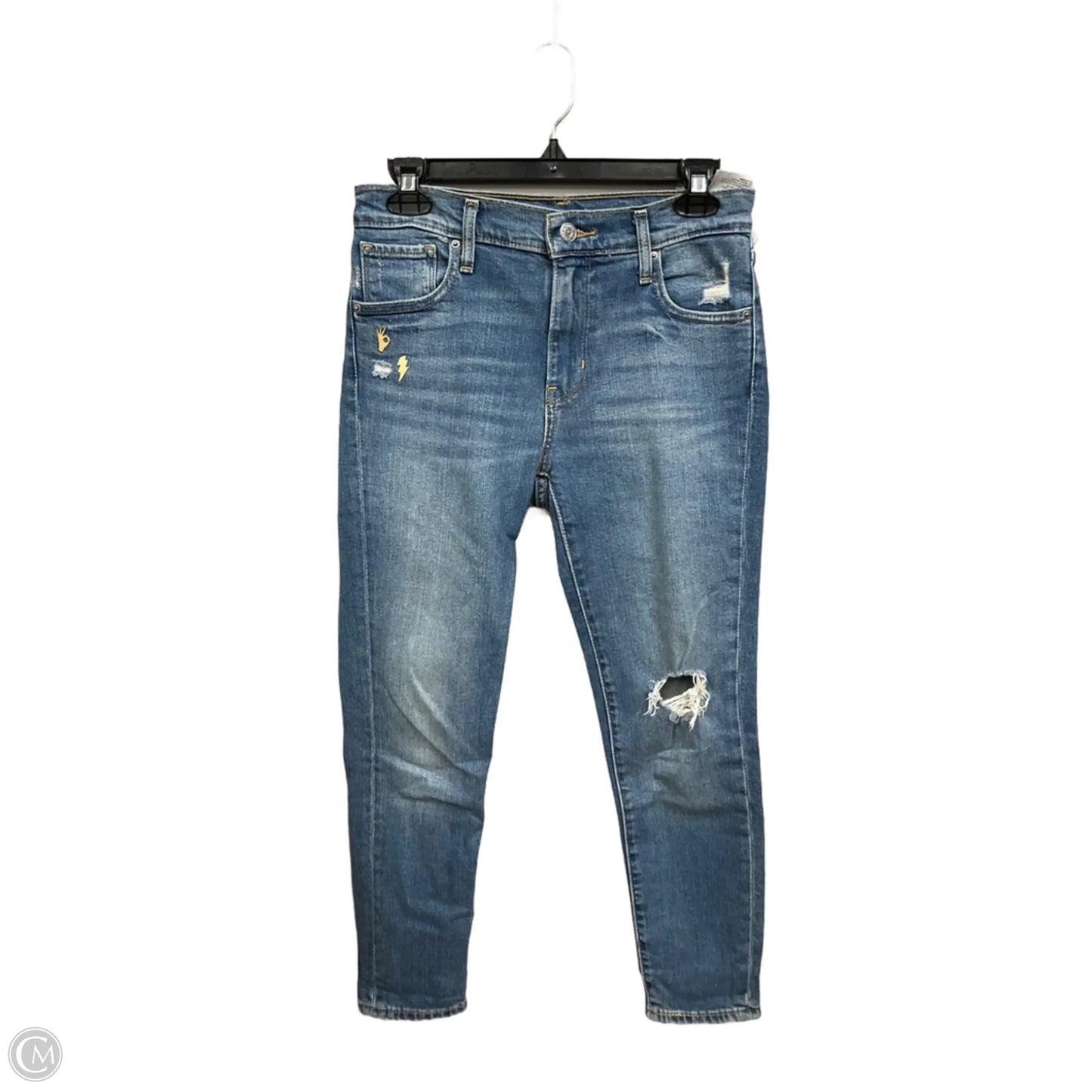 Jeans Skinny By Levis In Blue Denim, Size: 2
