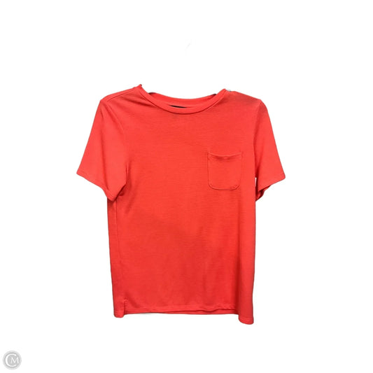 Top Short Sleeve Basic By Banana Republic In Orange, Size: S
