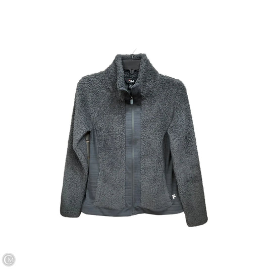Jacket Faux Fur & Sherpa By Fila In Grey, Size: Xs