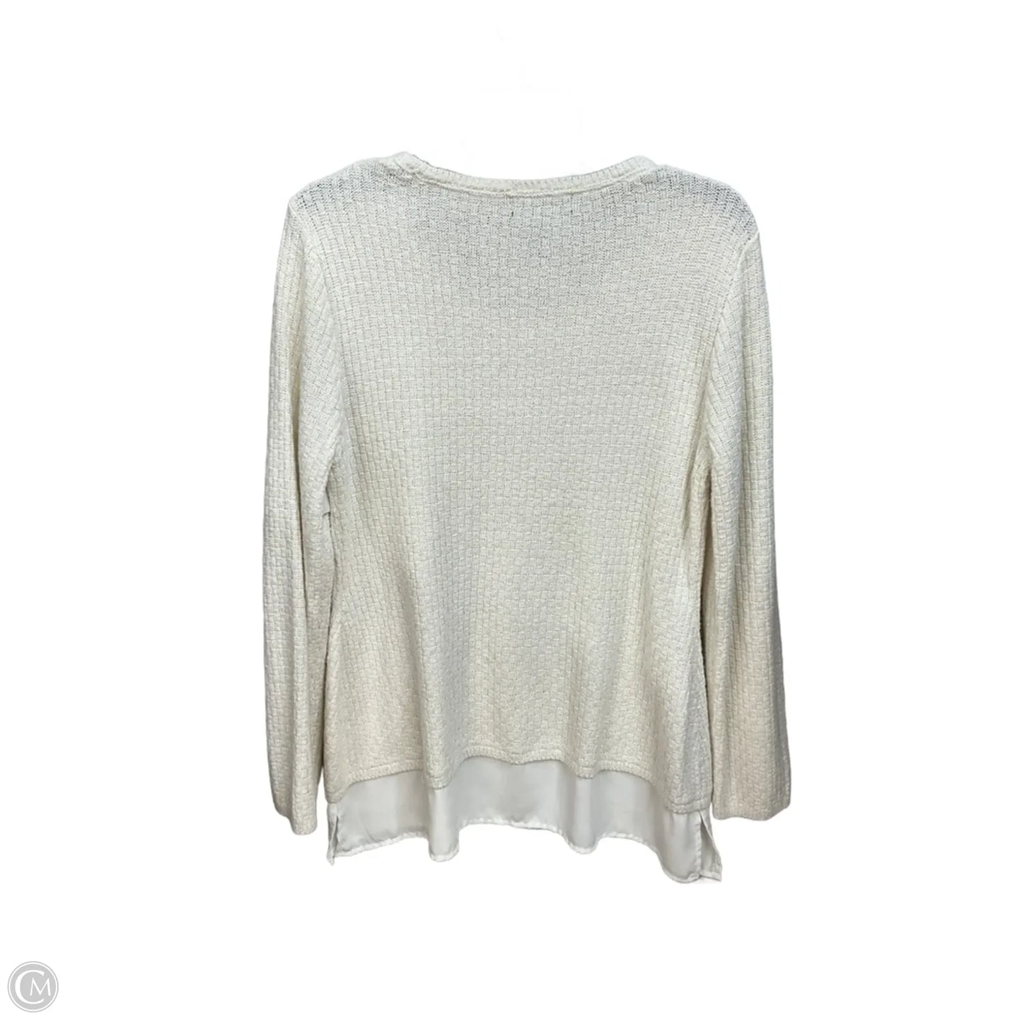Top Long Sleeve Basic By Style And Company In Cream, Size: L