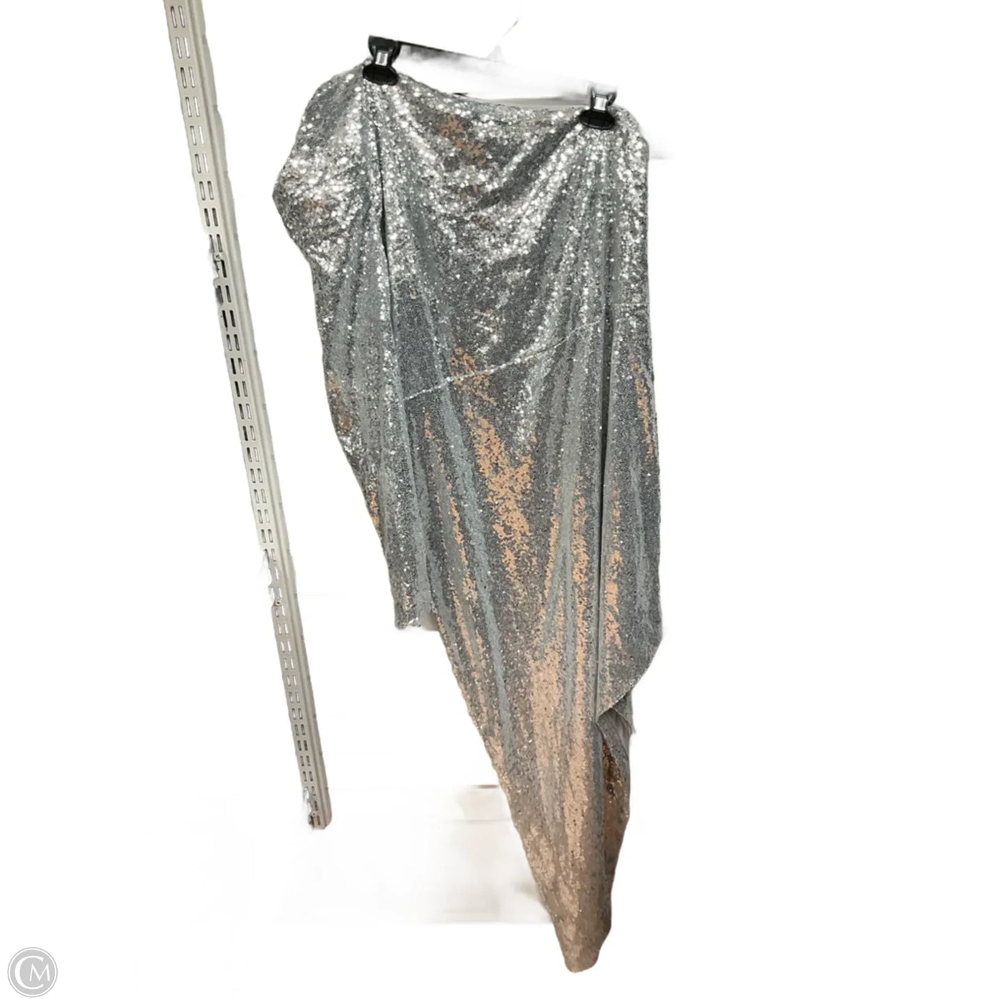 Dress Party Long By Eloquii In Silver, Size: Xxl