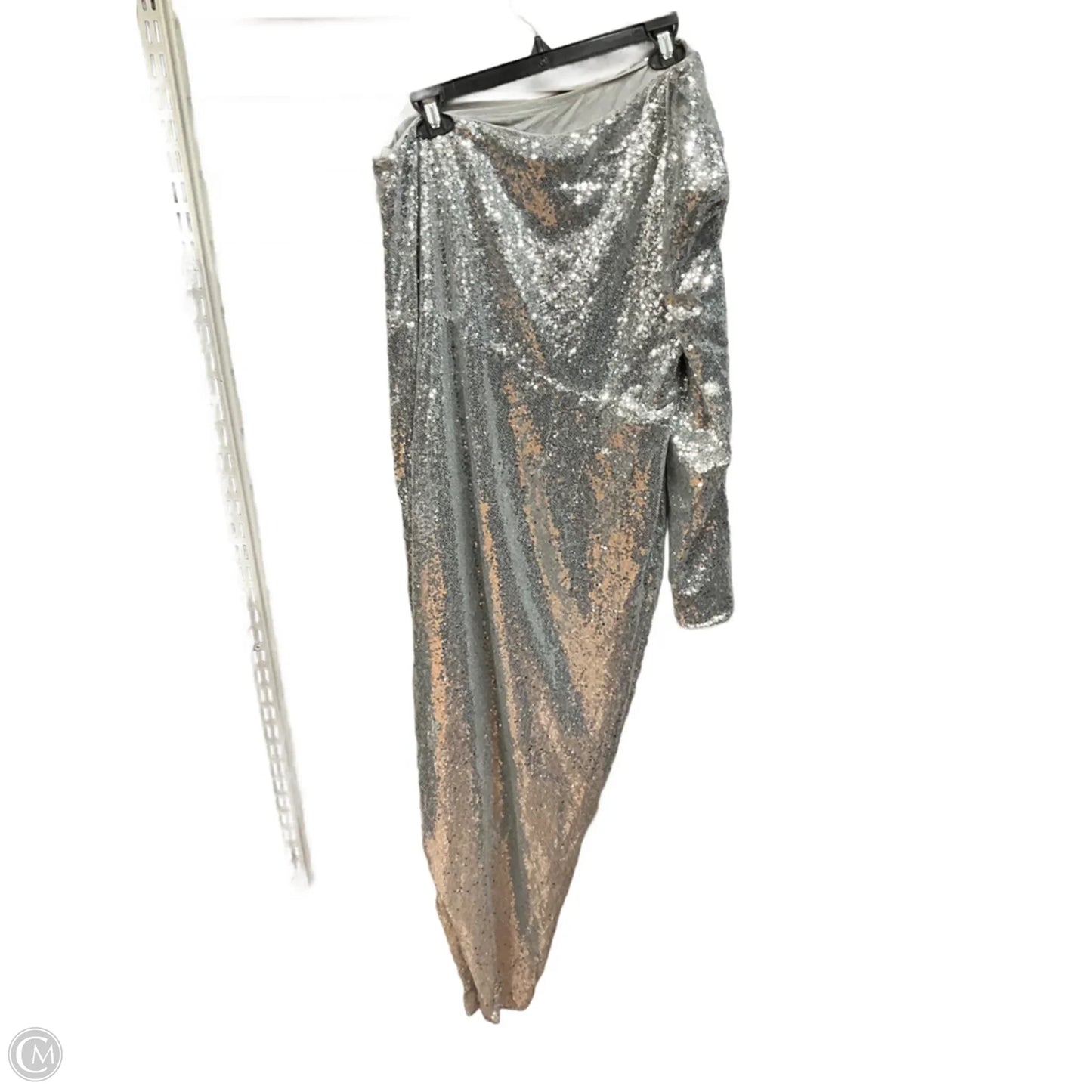 Dress Party Long By Eloquii In Silver, Size: Xxl