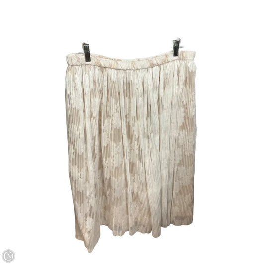 Skirt Midi By Anne Klein In Tan & White, Size: 12