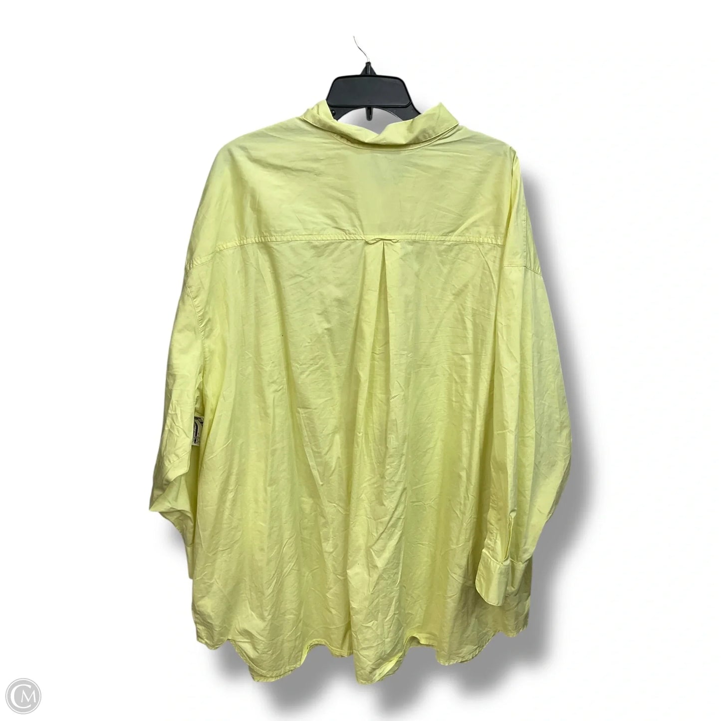 Blouse Long Sleeve By Cmc In Yellow, Size: 4x