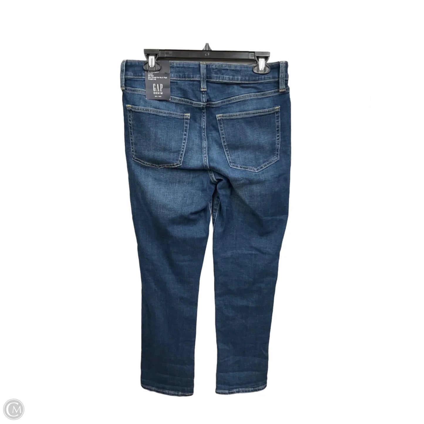Jeans Straight By Gap In Blue Denim, Size: 10
