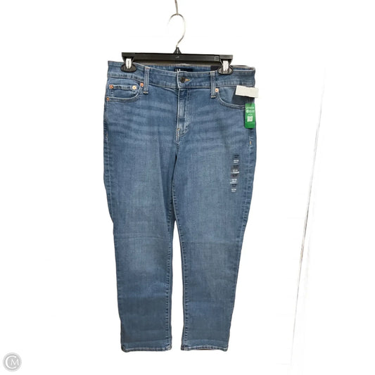 Jeans Straight By Gap In Blue Denim, Size: 10