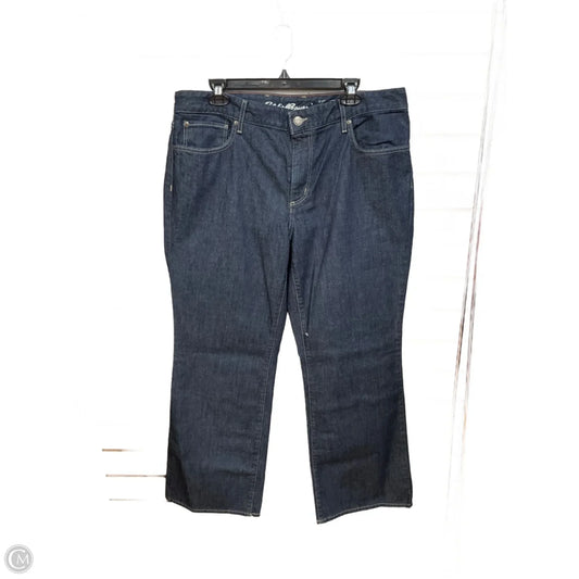 Jeans Boot Cut By Eddie Bauer In Blue Denim, Size: 16