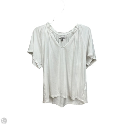 Top Short Sleeve Basic By Banana Republic In White, Size: M