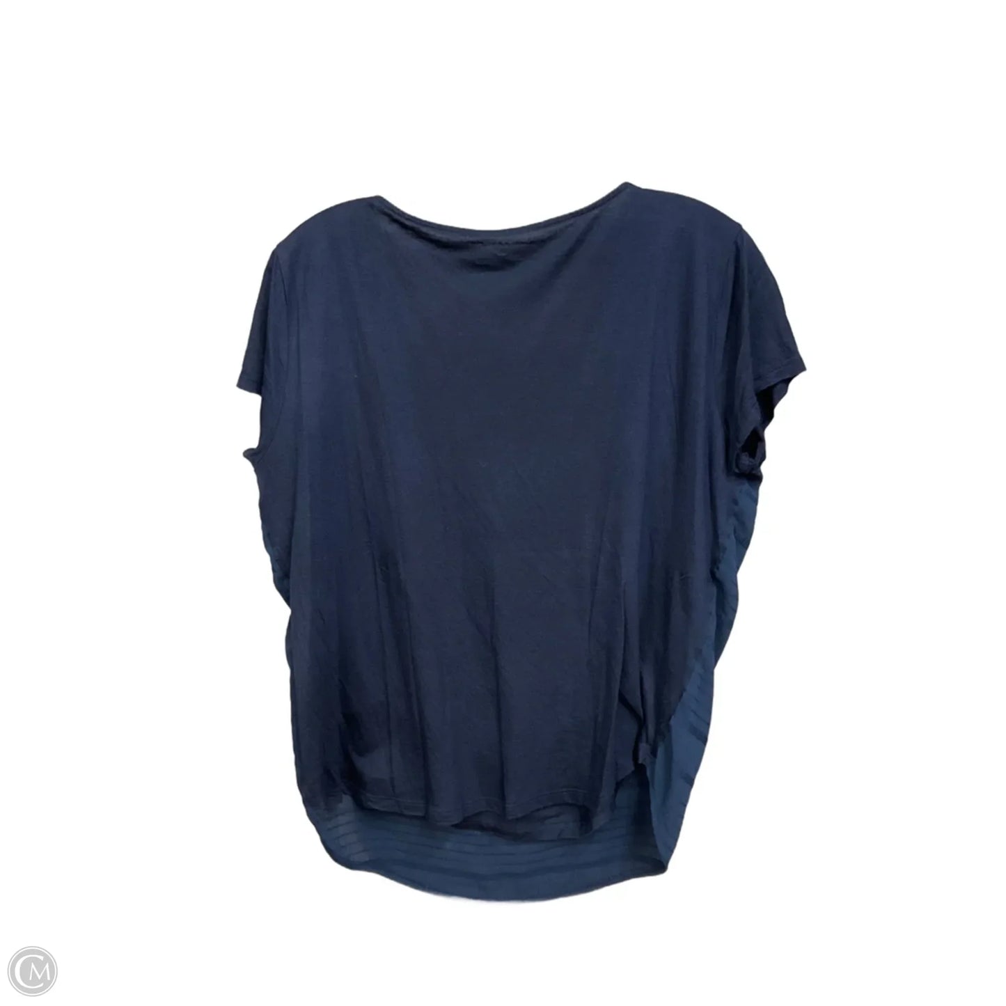 Top Short Sleeve Basic By Ann Taylor In Navy, Size: M