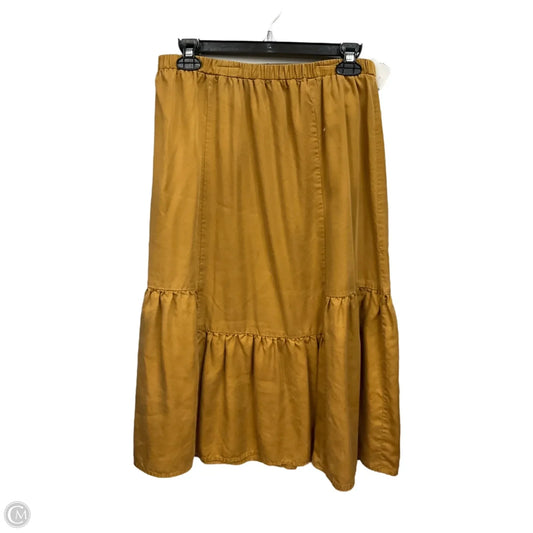 Skirt Midi By Loft In Yellow, Size: M