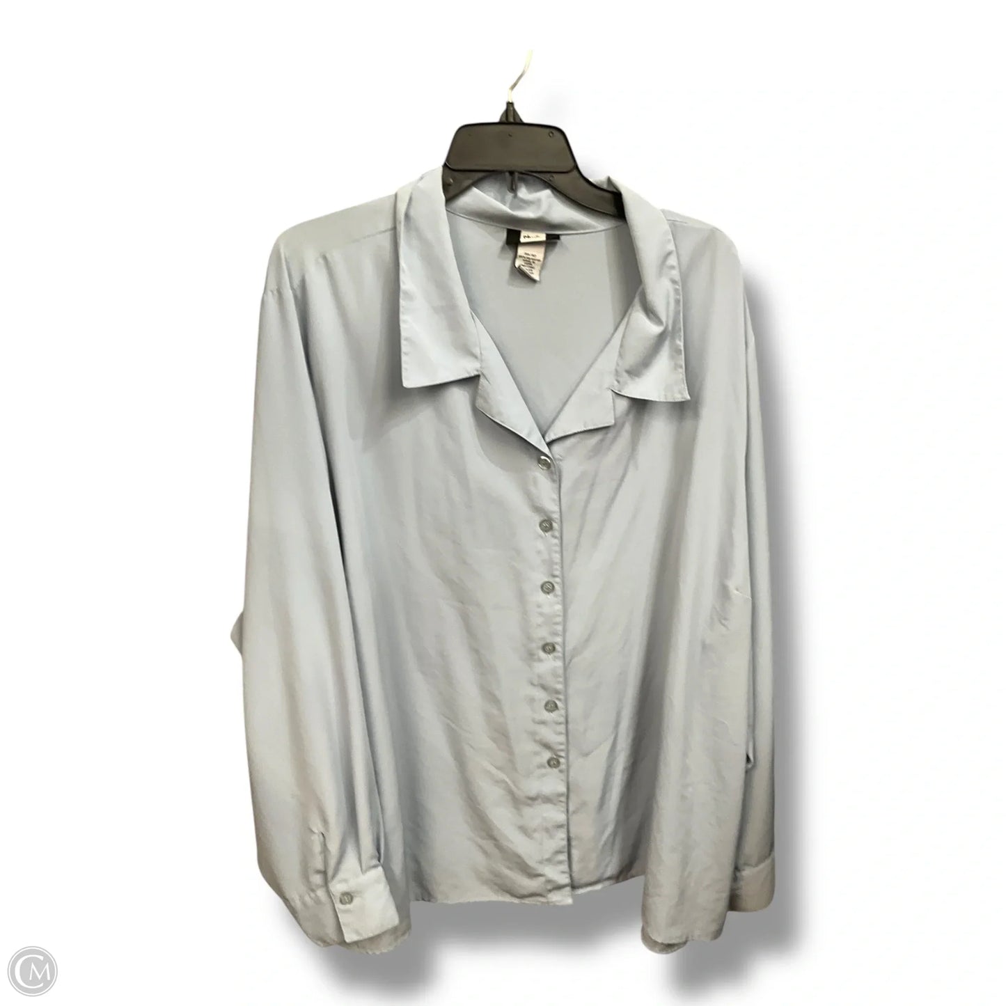 Blouse Long Sleeve By Cmc In Blue, Size: 3x