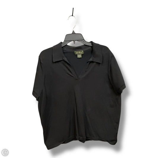 Top Short Sleeve By Eddie Bauer In Black, Size: 2x