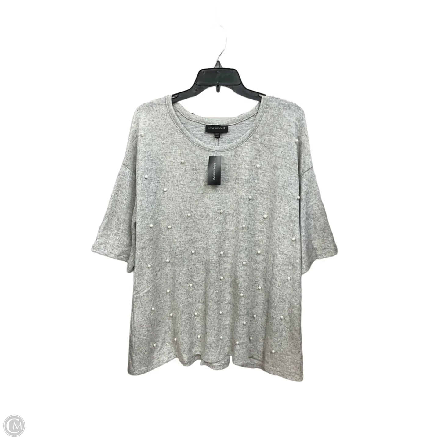 Top Long Sleeve Basic By Lane Bryant In Grey, Size: 2x