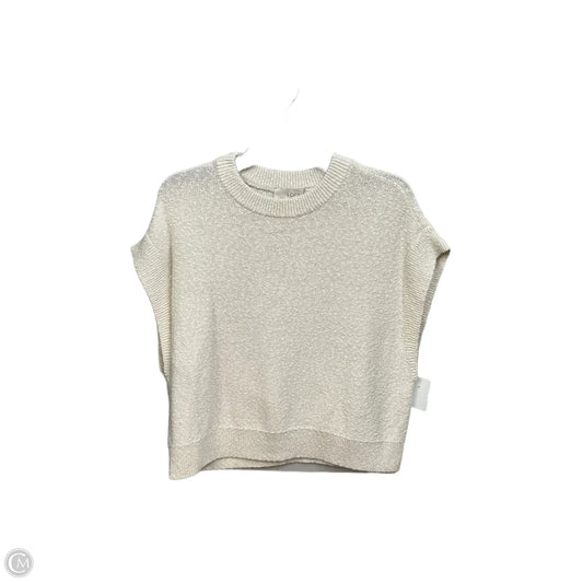 Vest Sweater By Loft In Cream, Size: M