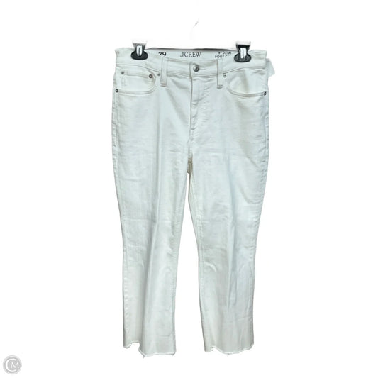 Jeans Cropped By J. Crew In White Denim, Size: 6